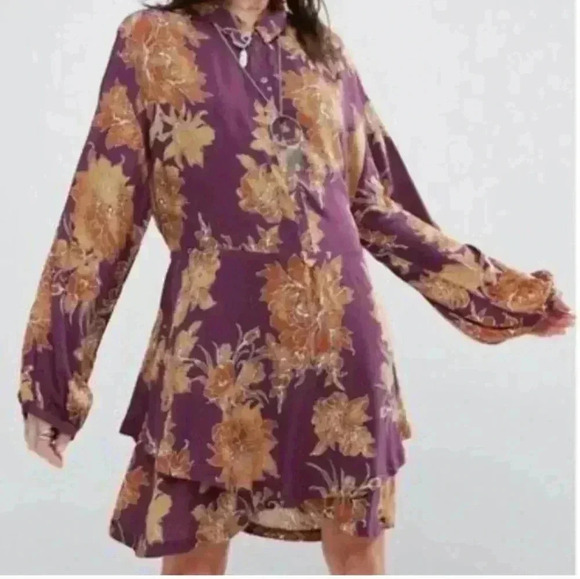 Free people shake it medium size purple casual dress - Picture 14 of 14